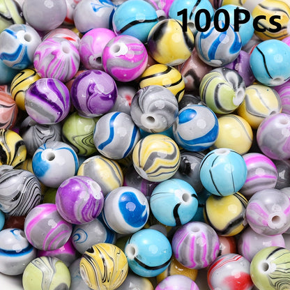 8–16mm Multicolor Round Acrylic Bead Set