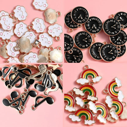 Rainbow Enamel Catfish Love Pendants