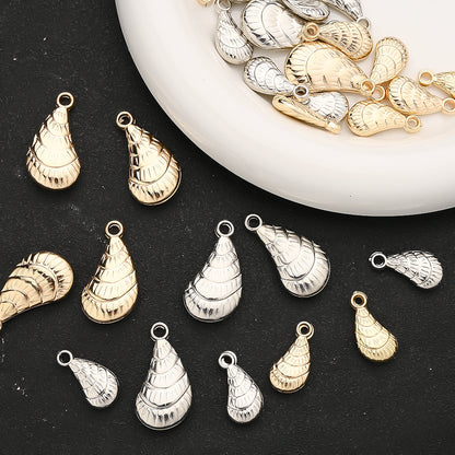 20/50PCS Gold & Silver CCB Seashell Pendant Charms