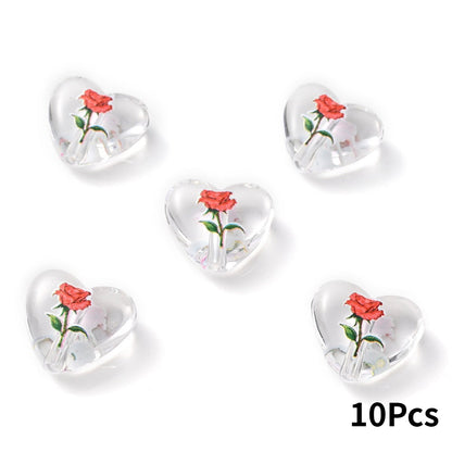 Transparent Acrylic Flower Beads