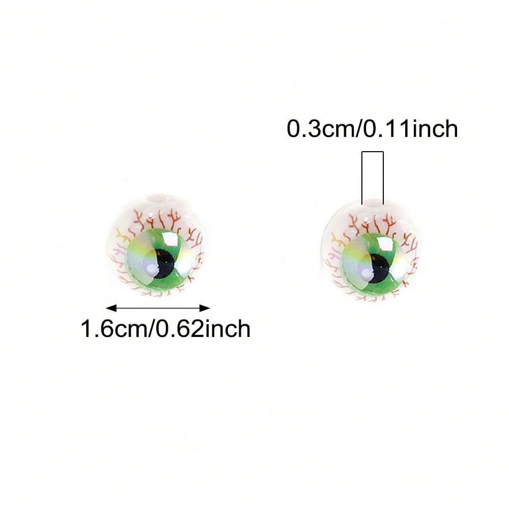 5/10/20PCS 16mm Evil Eye AB-Plated Acrylic Bead Set