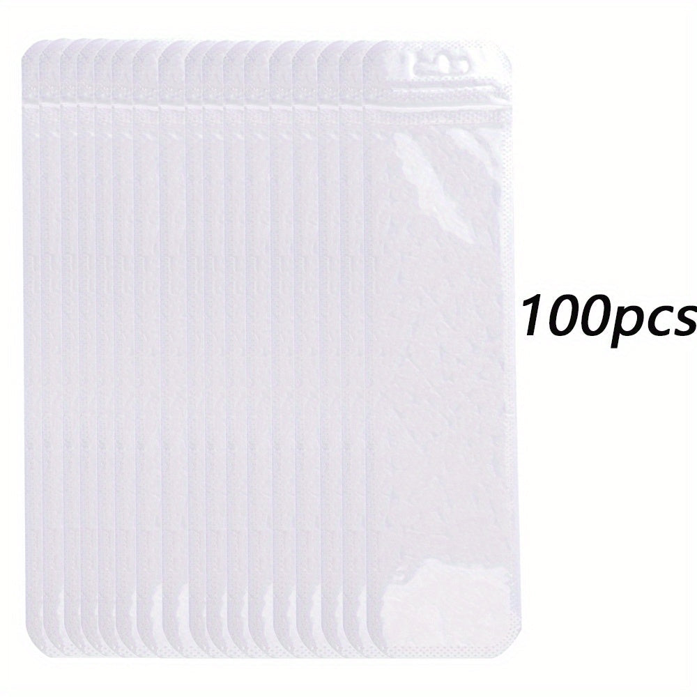 50/100-Piece Holographic Laser Resealable Packaging Bags