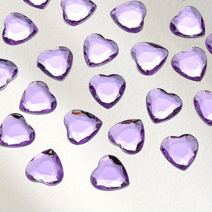 12 mm Acrylic Heart Decorative Patches