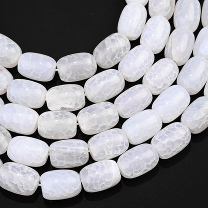 28pcs/strand 10x14mm Natural Agate Barrel Beads