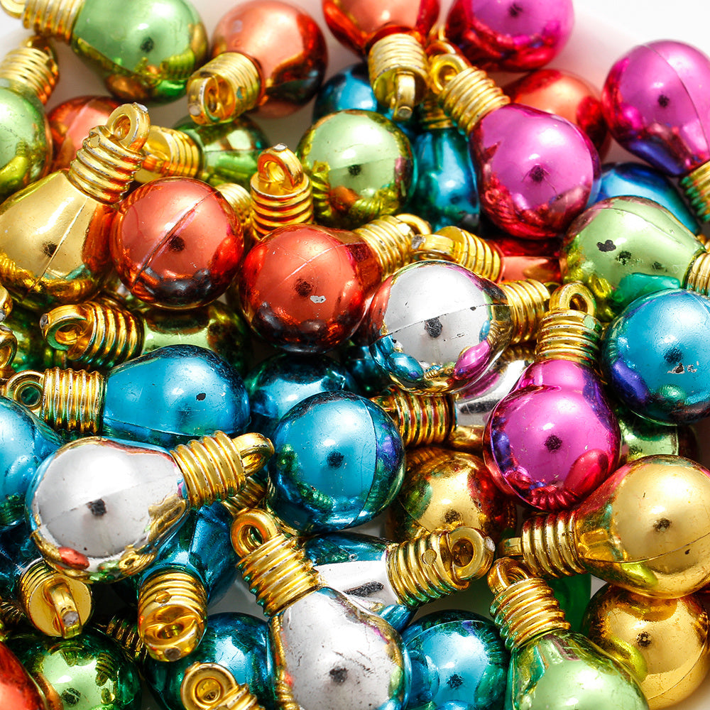 10PCS 6–28mm Light Bulb Shape Resin Pendant Set