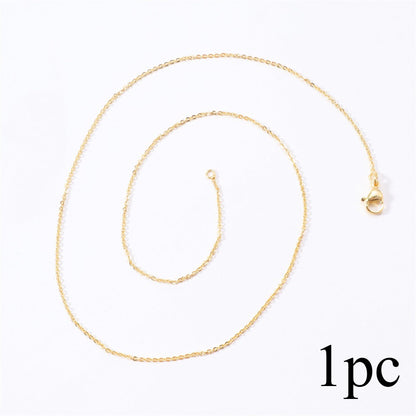 1PC 1.2mm Copper Necklace Chain with Lobster Clasp