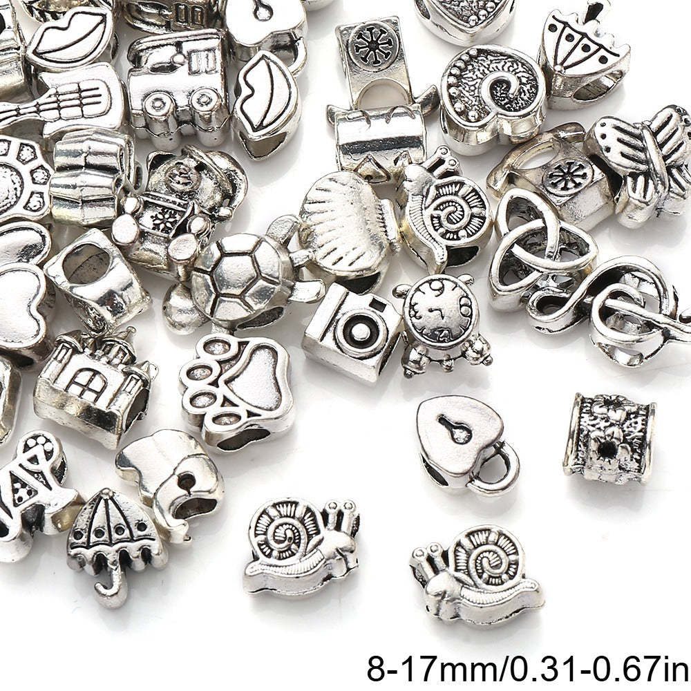 Mixed Alloy Large Hole Beads