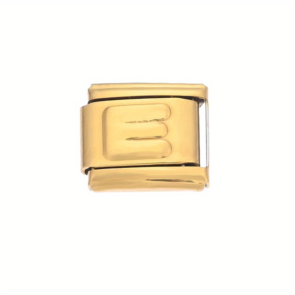 Golden Alphabet Alloy Bracelet Module