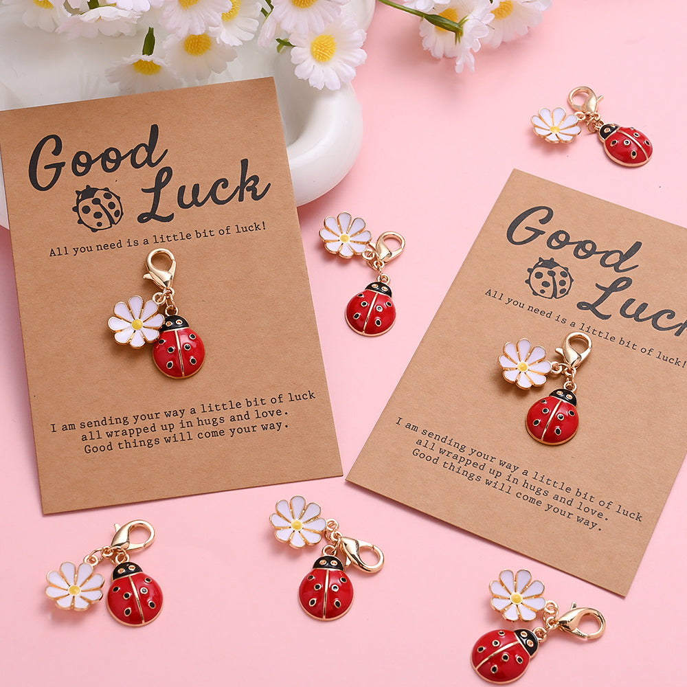 Ladybug Wish Card Keychains