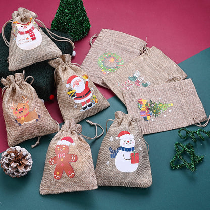 Christmas Linen Gift Bags
