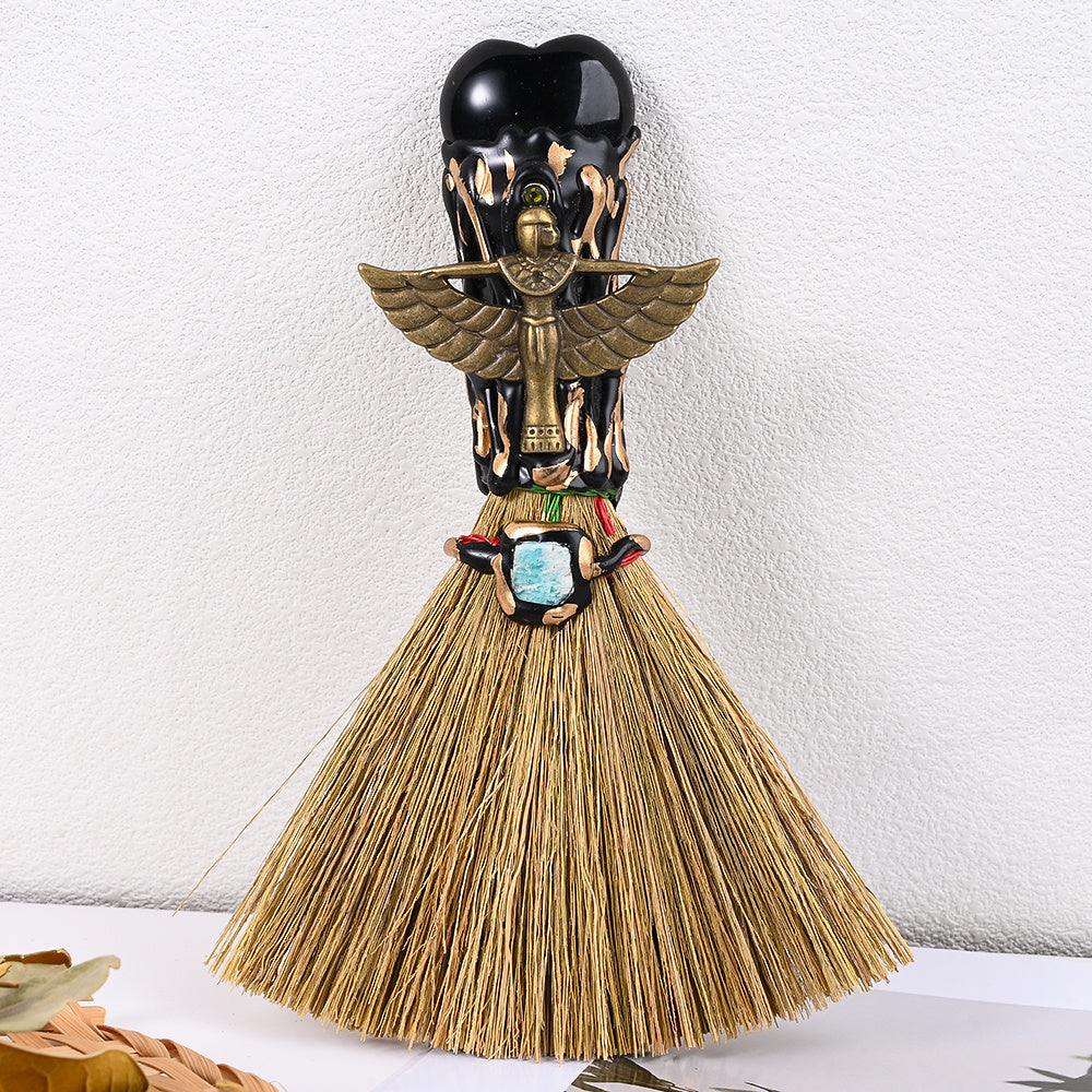 Crystal Broom Pendant Charm