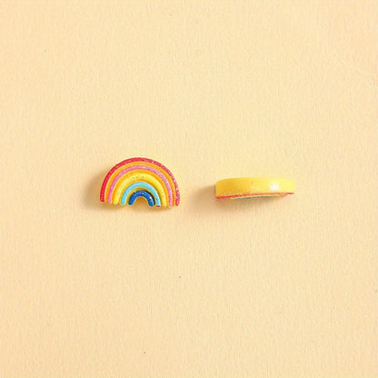 Rainbow Glitter Resin Patches
