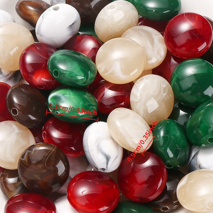 Two-Color Marble Acrylic Beads