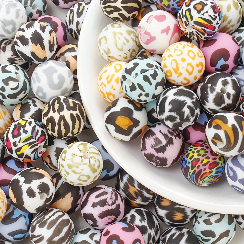 Watermark Leopard Silicone Beads