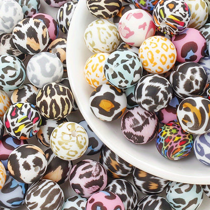 Watermark Leopard Silicone Beads