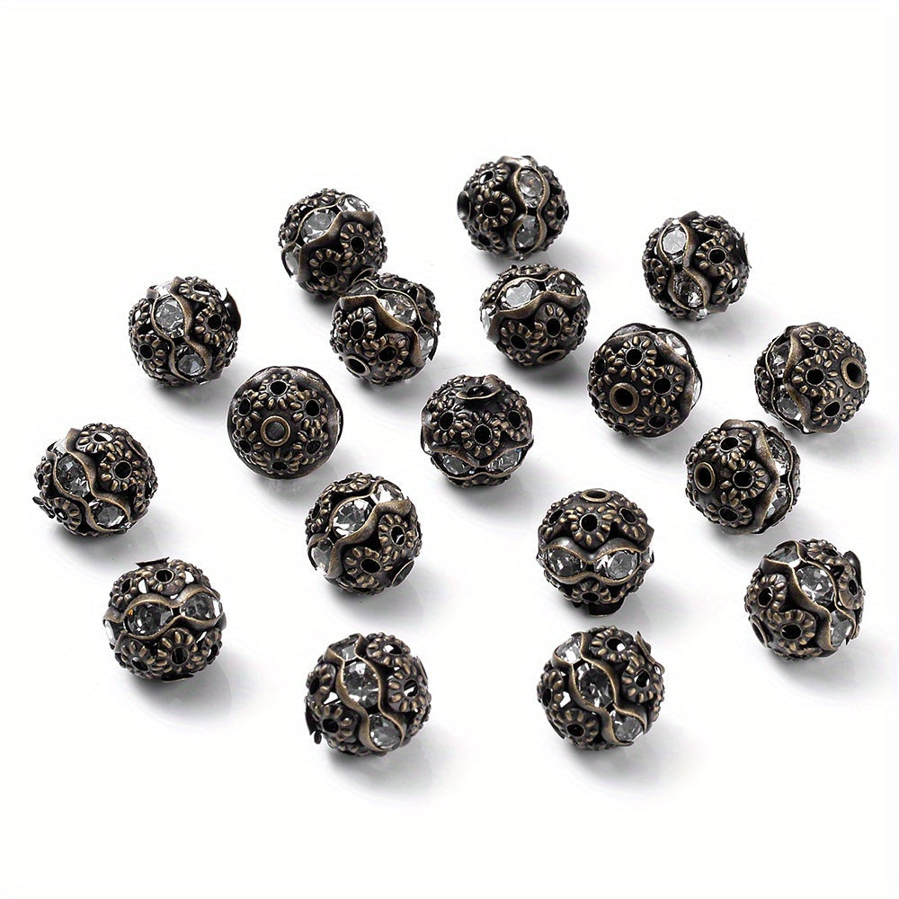 AB Rhinestone Ball Beads