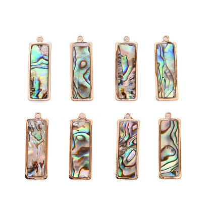 8PCS Colorful Abalone Shell Pendant Set