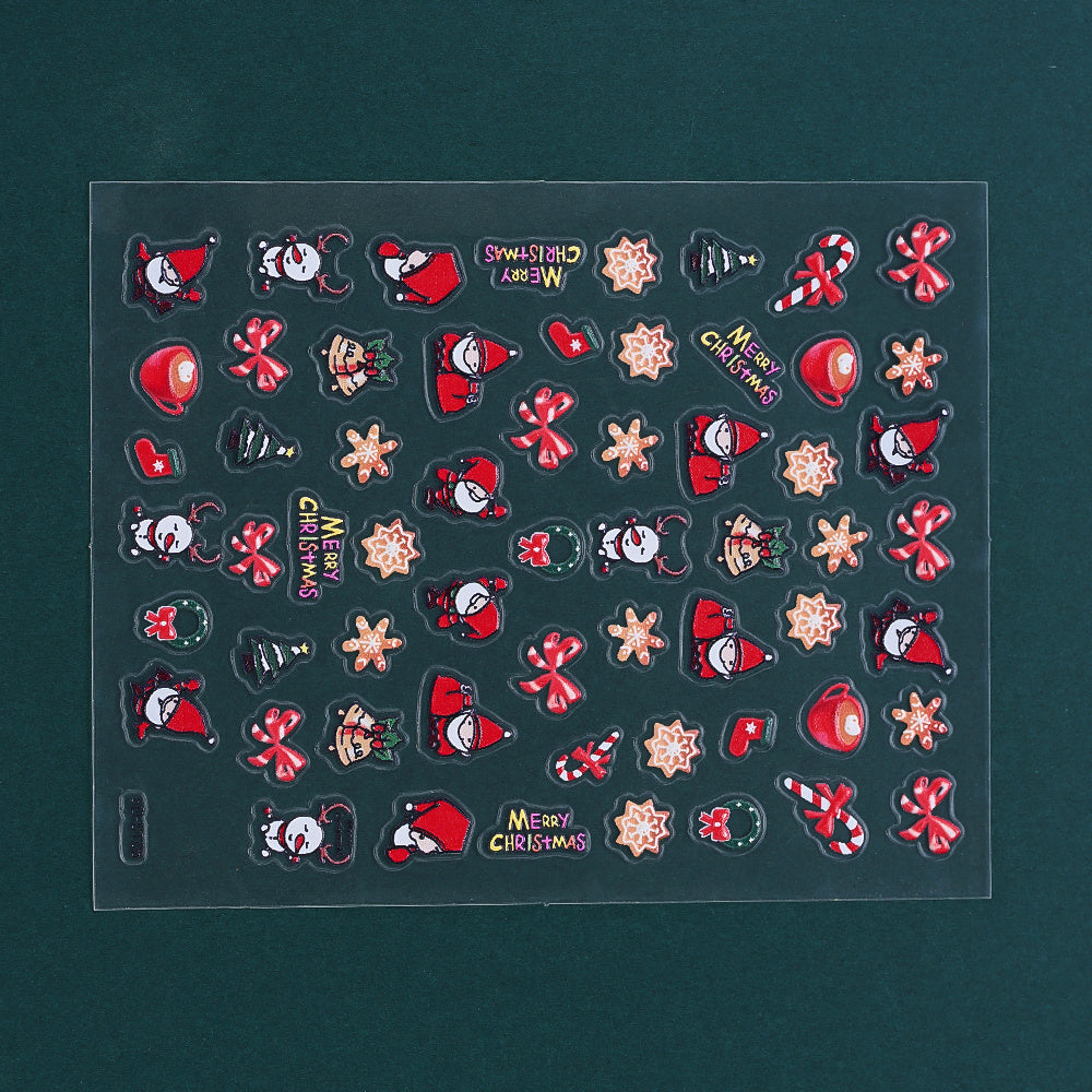 Christmas 5D Relief Nail Art Stickers
