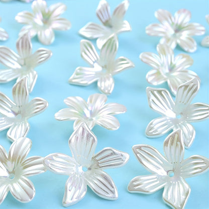 10PCS 25/26mm AB Flower Acrylic Bead Set