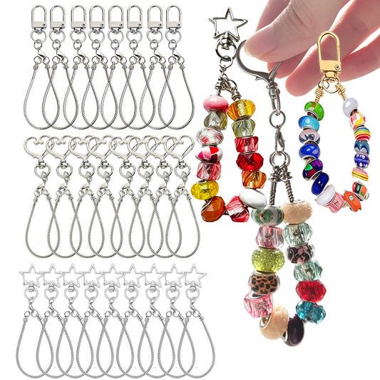 Blank Beadable Keychain Set
