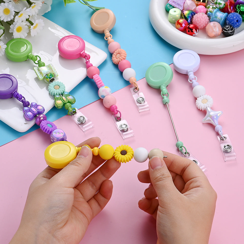 Beadable DIY Badge Holder Set