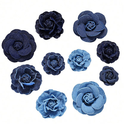 5PCS Artificial Rose Flower Head Set