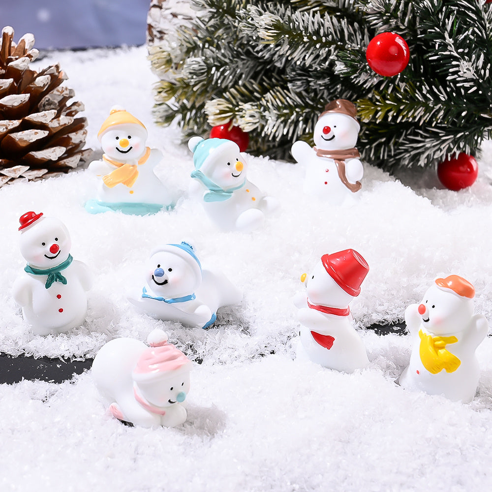 Christmas Snowman Mini Decorative Statues