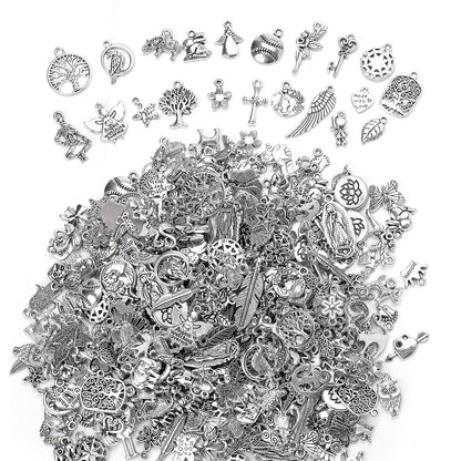 Vintage Silver Charm Beads Set