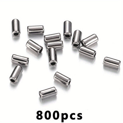 800pcs Multicolor Cylinder Tube Beads Loose Spacer CCB Beads