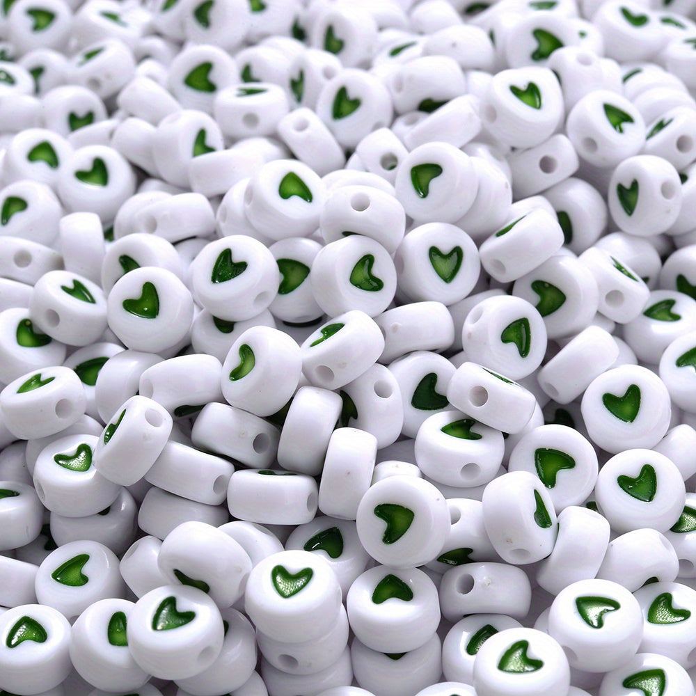 4x7 mm Acrylic Heart Beads