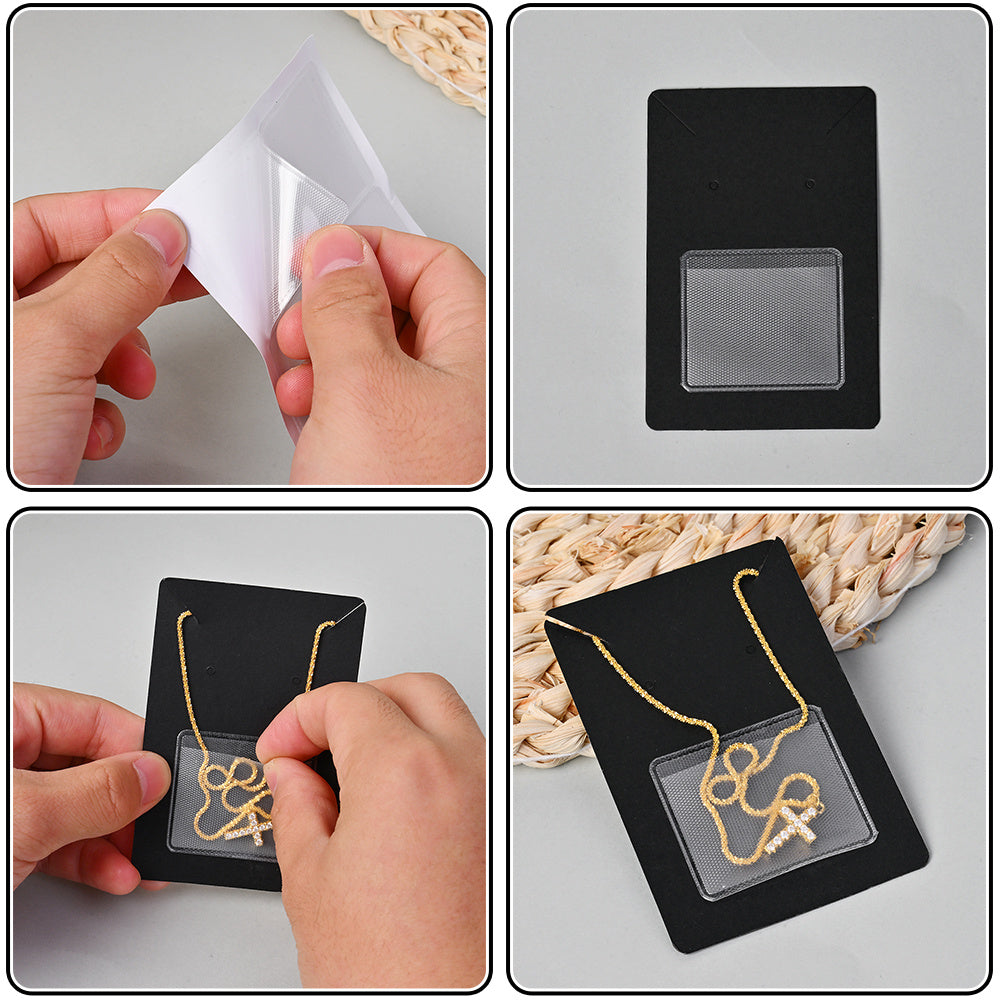 Self-Adhesive Necklace Display Cards