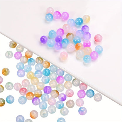 Mixed Color Imitation Jade Acrylic Beads