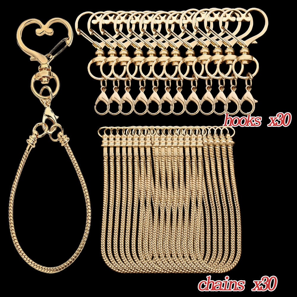Blank Beadable Keychain Set