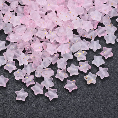 9 mm Gradient Matte Star Acrylic Beads