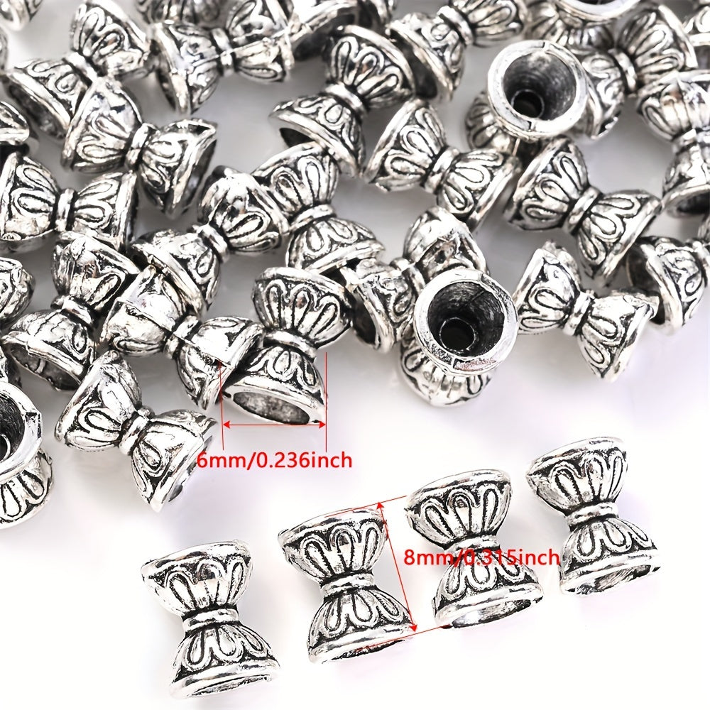 10/50PCS 6mm White Double-Sided Lotus Bead Set