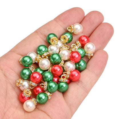 10x14 mm Christmas Acrylic Rhinestone Pendant Charms