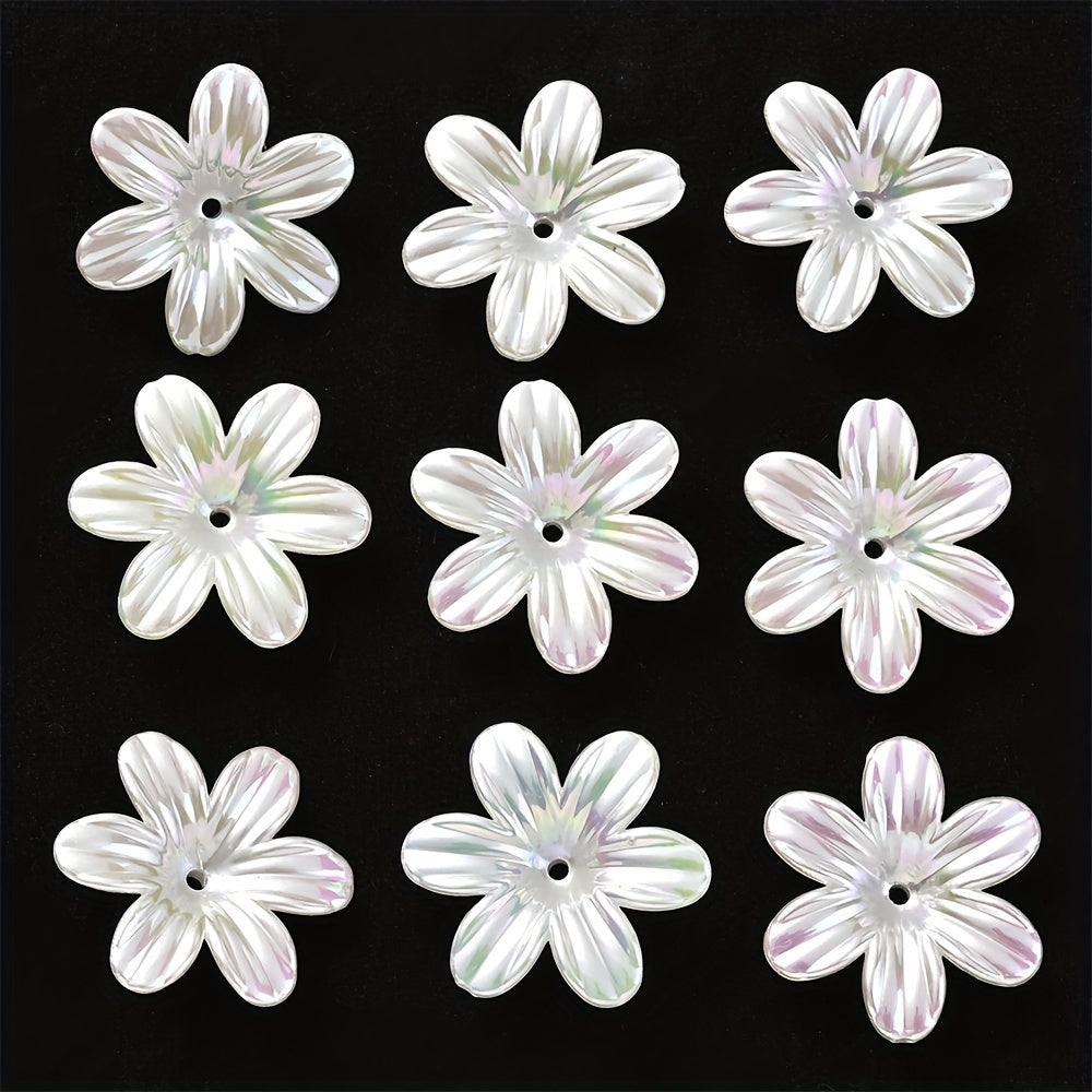 10PCS 25/26mm AB Flower Acrylic Bead Set