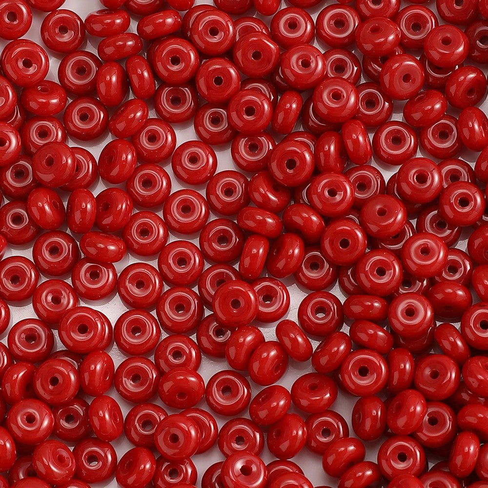 200pcs 3x6mm Colorful Glass Seed Abacus Beads
