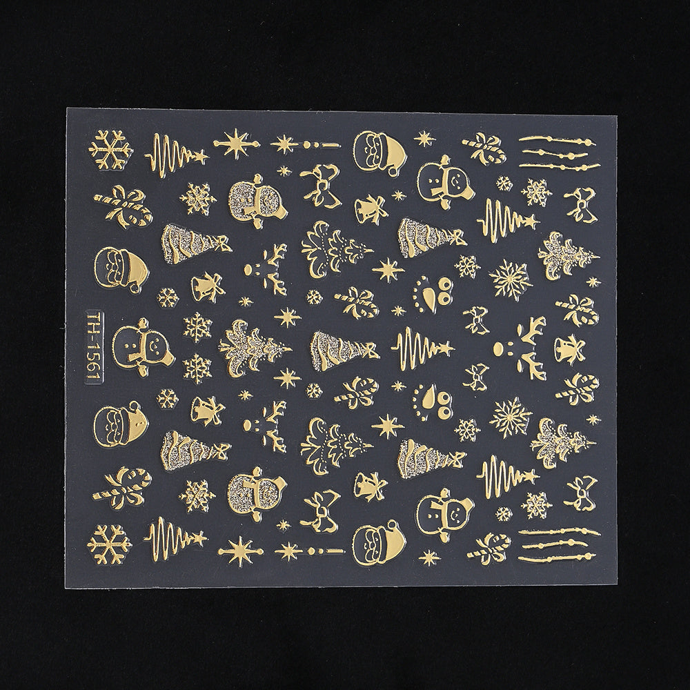 Gold Pattern Manicure Stickers