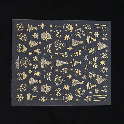 Gold Pattern Manicure Stickers