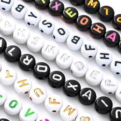 1000/1400PCS A-Z Mixed Color Acrylic Letter Bead Set
