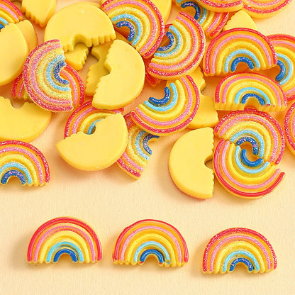 Yellow Rainbow Resin Charms