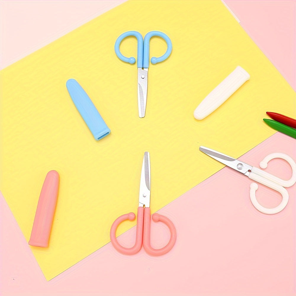 1PC 6×9.5cm Stainless Steel Mini Scissors with Protective Cover