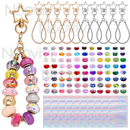 Star Beadable Keychain Set