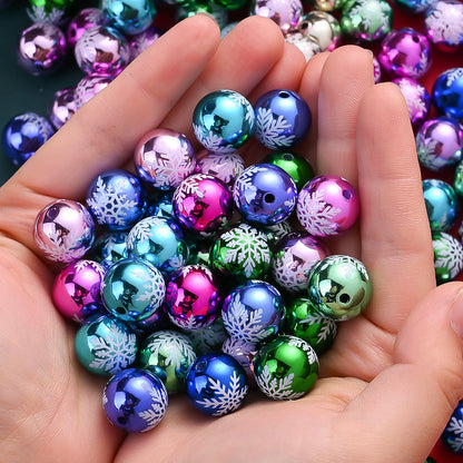 Christmas Snowflake Acrylic Beads