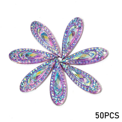 AB Iridescent Resin Teardrop Ornaments