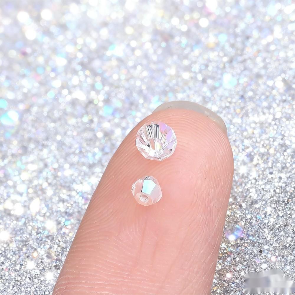 3/4 mm AB Glass Rhombus Beads