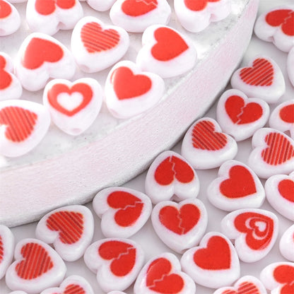 Red Heart Acrylic Beads