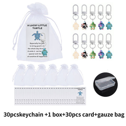Lucky Turtle Keychain Gift Set