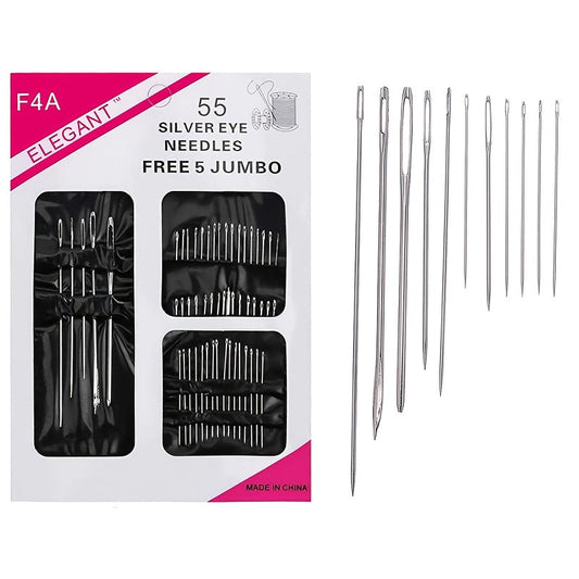Silver Embroidery Needles Set